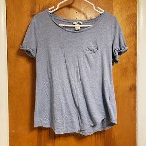 H&M Small Heathered Light Blue Jersey Short Sleeve Tee